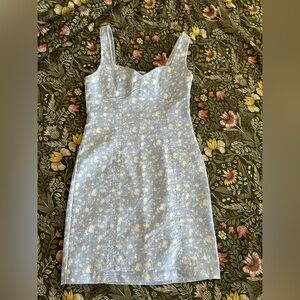 Forever 21 Light Blue Floral Mini Dress